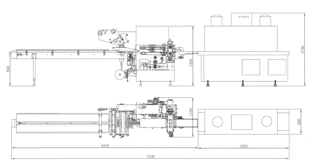 High Speed Flow Shrink Wrapping Machine Horizontal Shrink Wrapper for Dehumidification Box